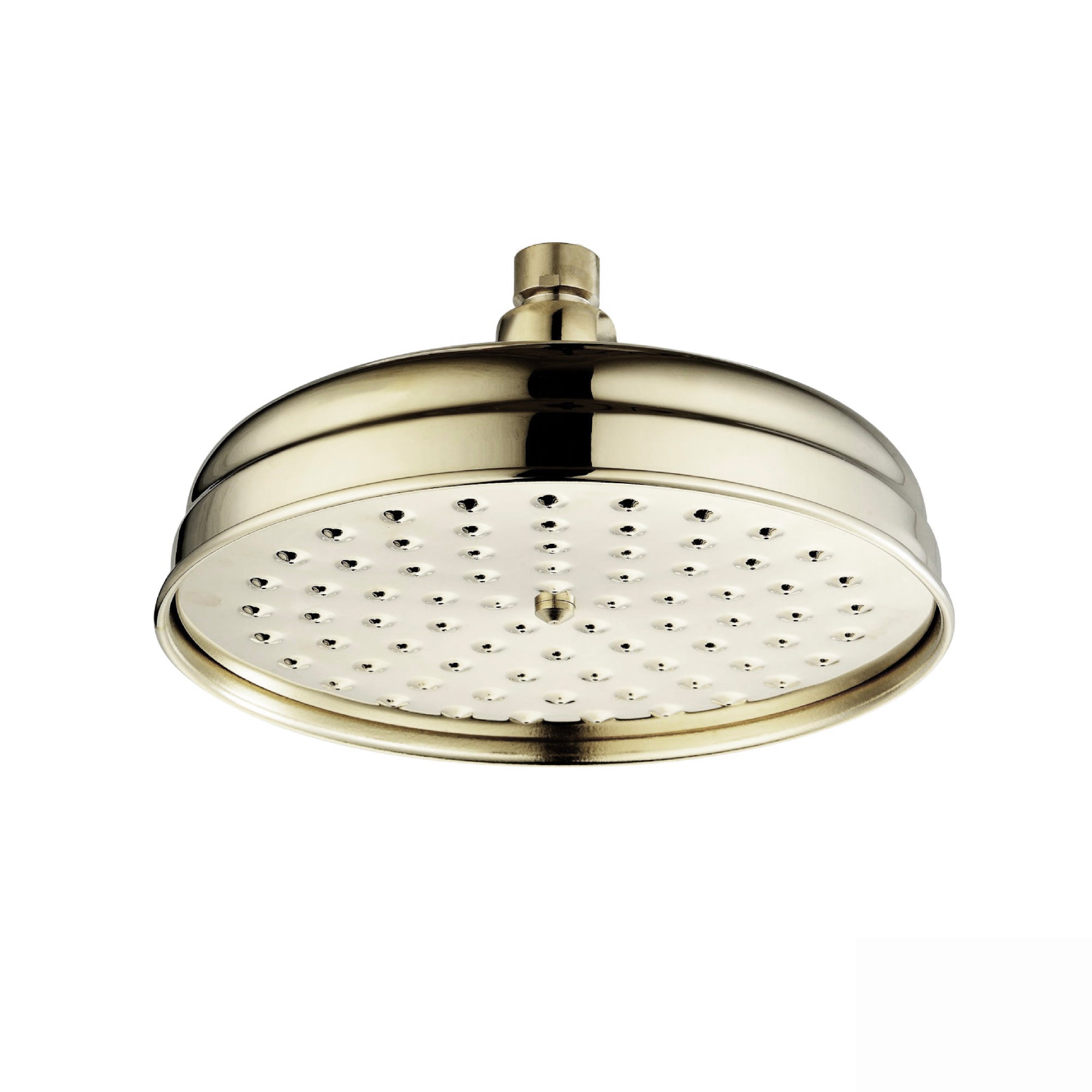 Traditional shower head apron rose brass 8" - English gold